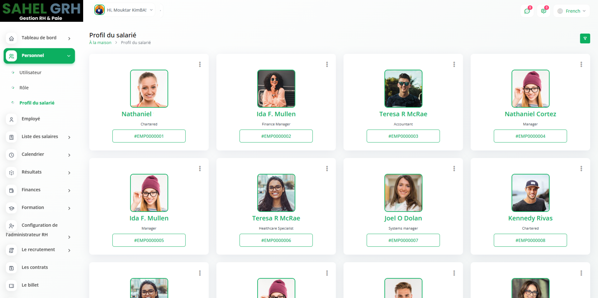Profils Employés